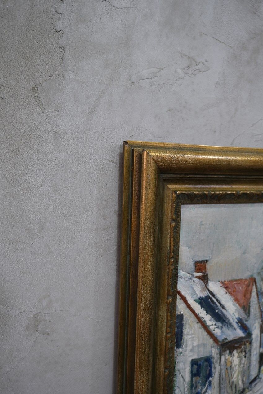 Albert krüger (1885-1965), scandinavian painting, 1930s , framed