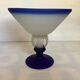 Frosted glass footed bowl in Murano style