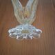 Amber bubble glass sculpture