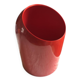 Vintage red paper bin MAKIO HASUIKE Gedy Italy