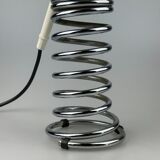 60s 70s table lamp ball lamp spring chrome metal space age design