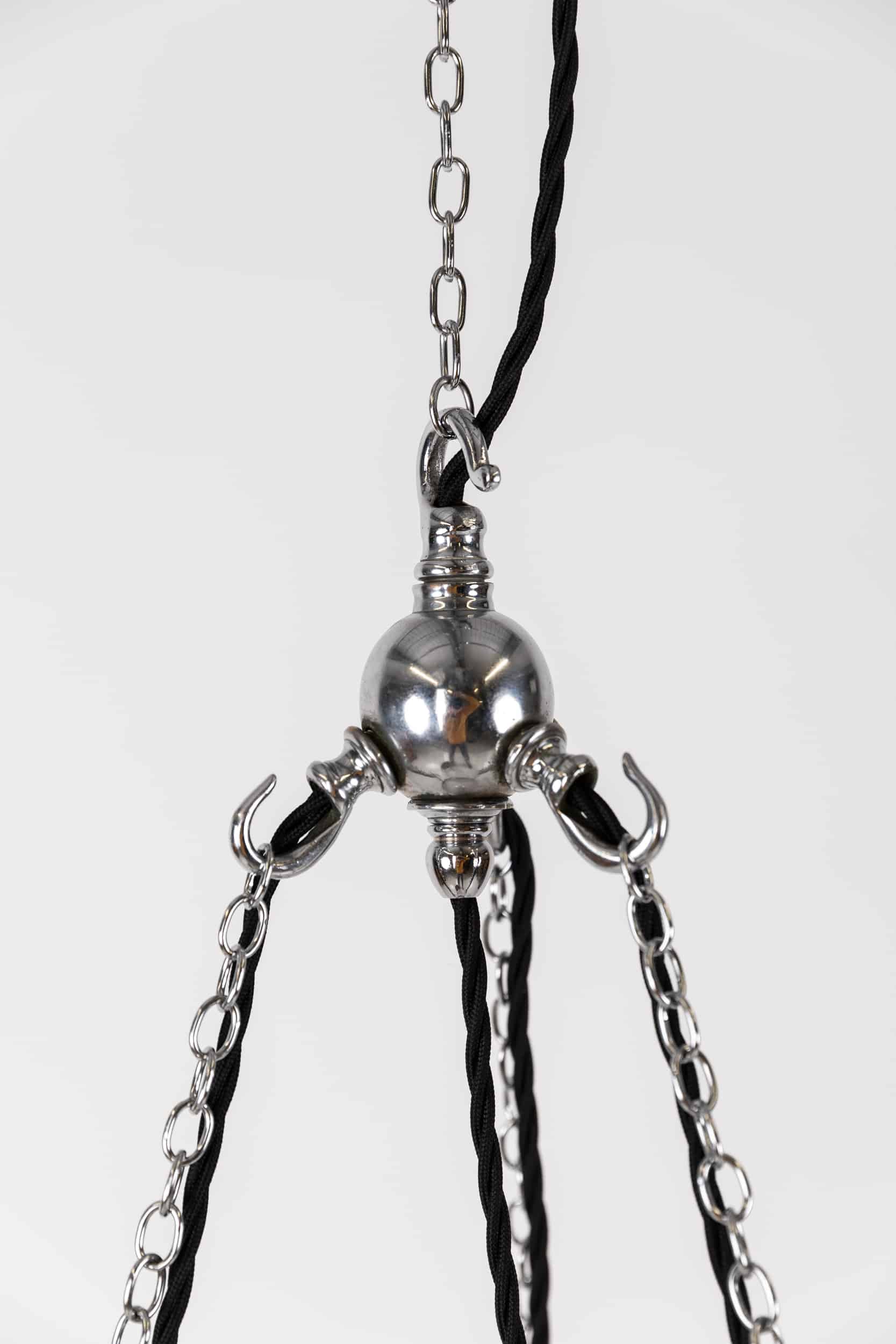 10" Chrome Holophane 'Stiletto' Chandelier