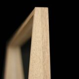 1980s mirror in beech of very fine craftsmanship.