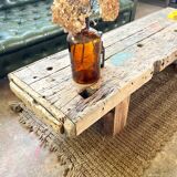 Old workbench with low TV cabinet / coffee table / bench