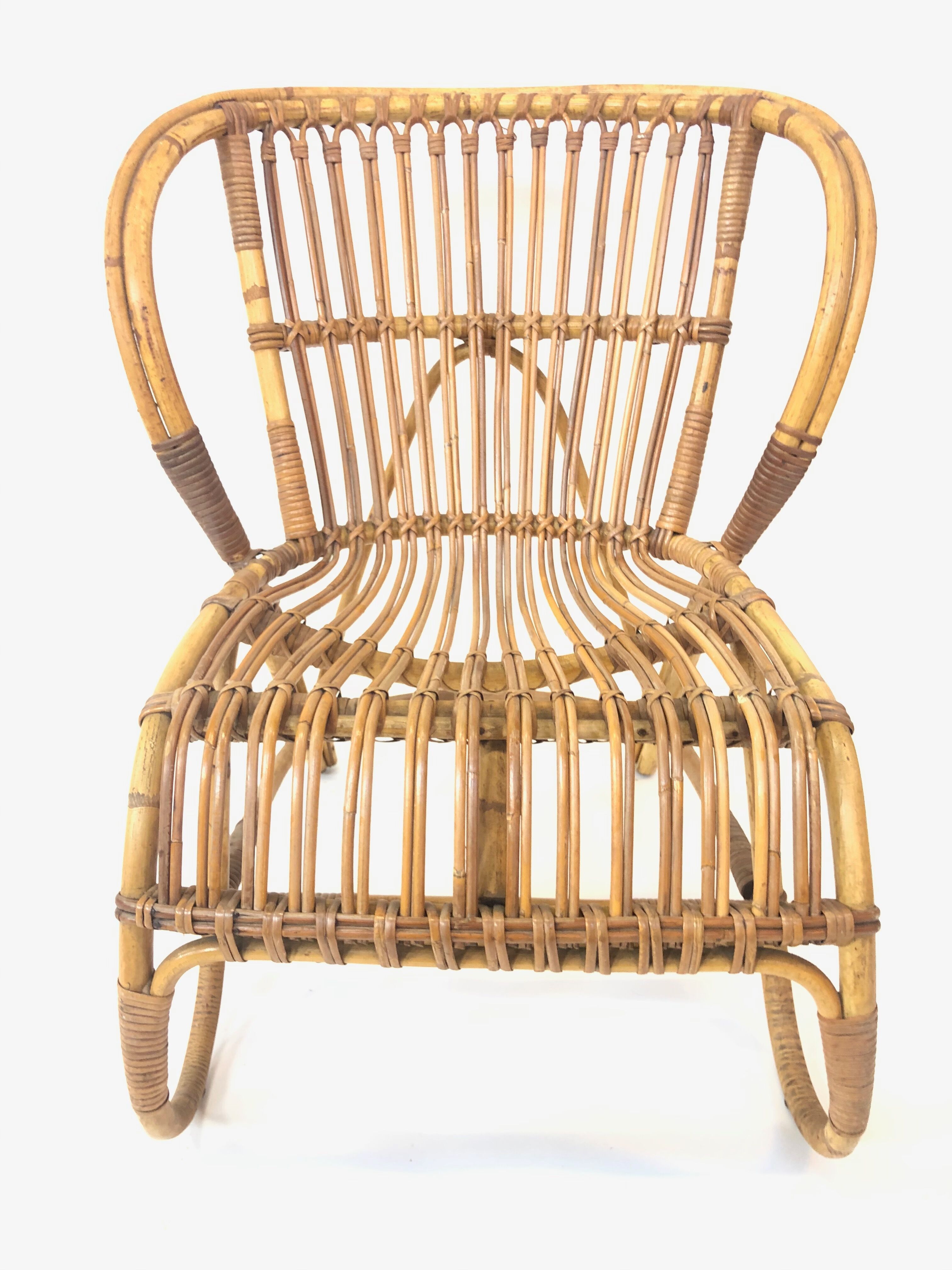 Van Rohe Noordwolde rattan chair, 1960