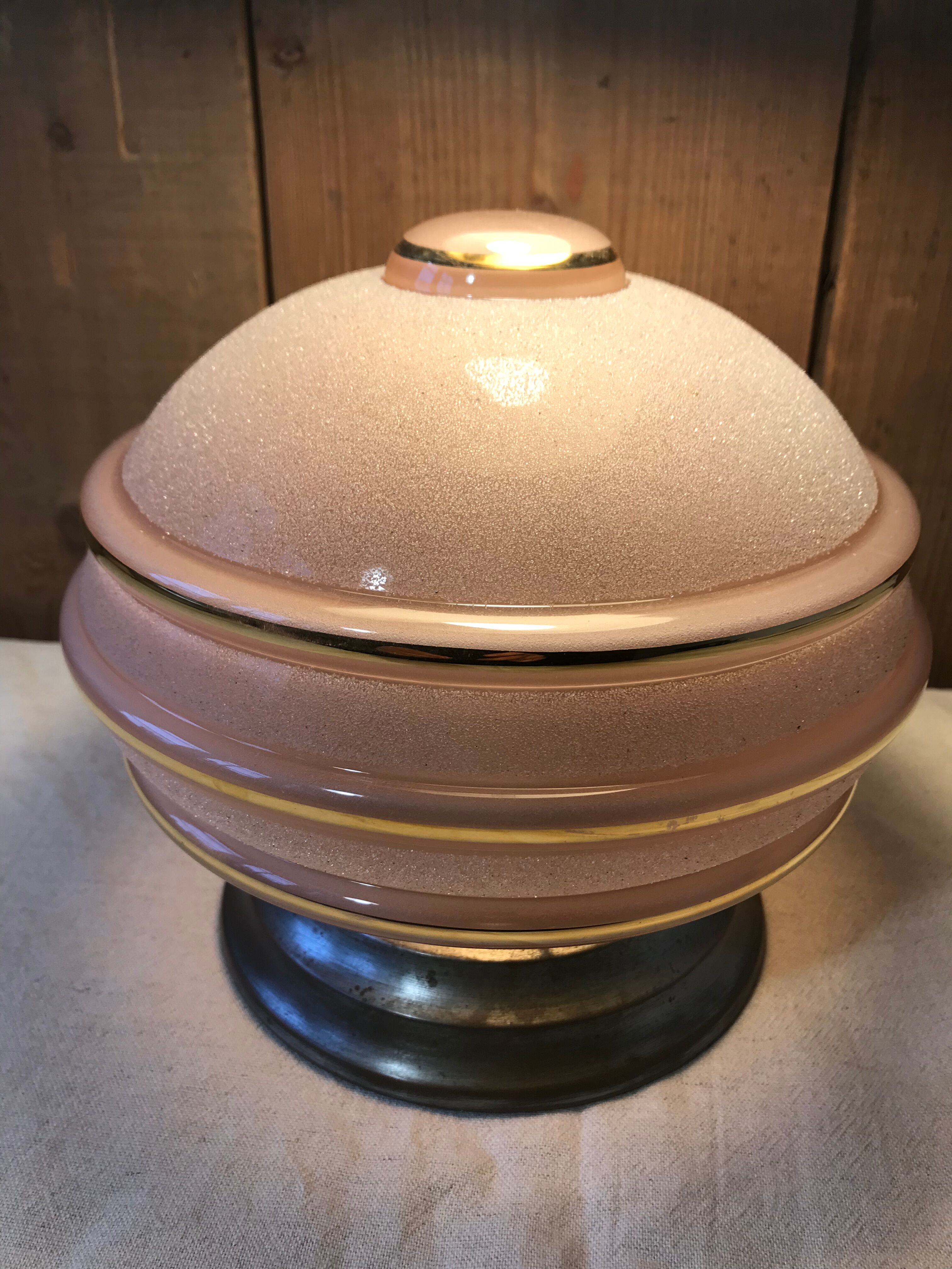 Vintage powder pink ceiling lamp
