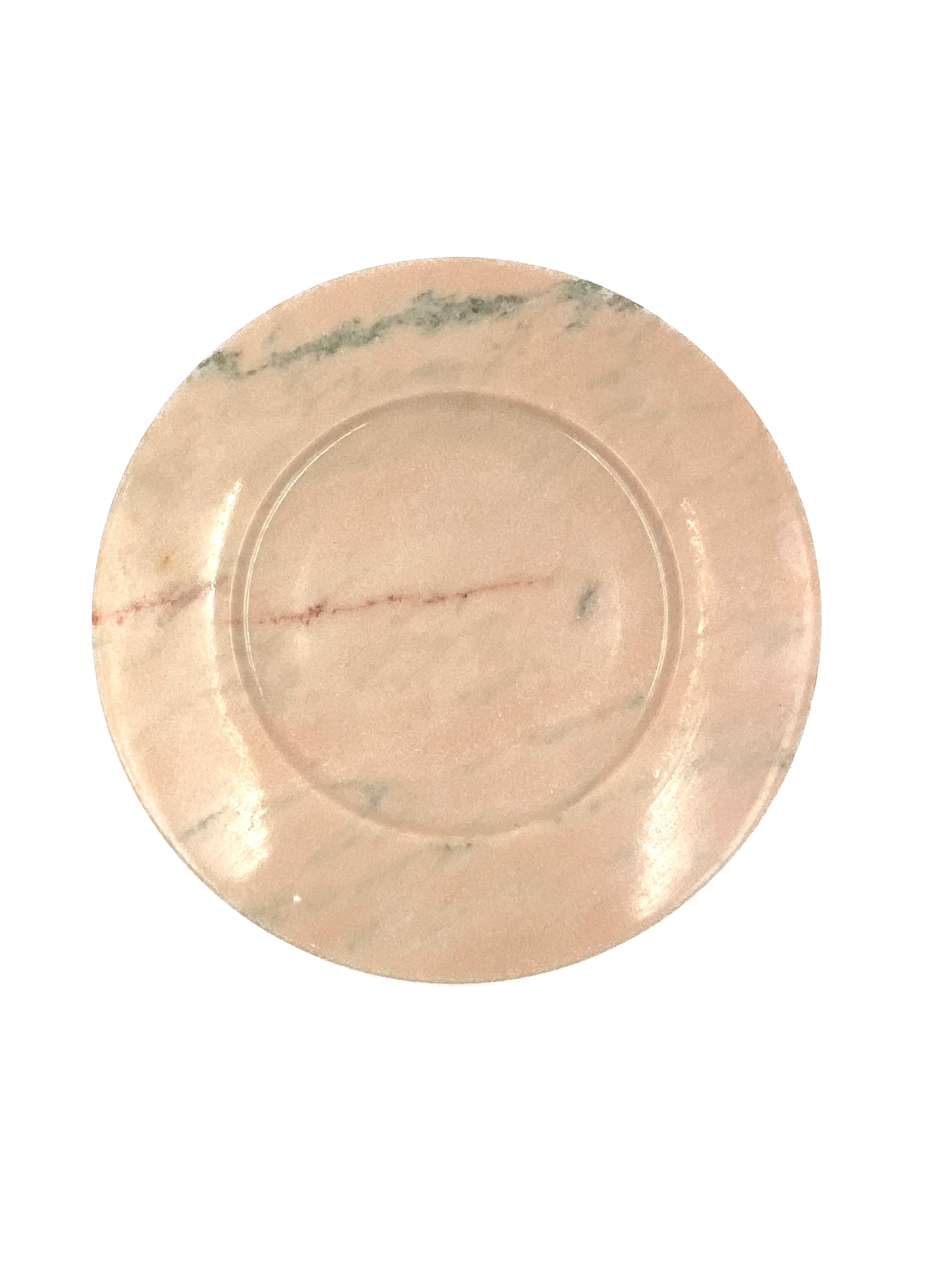 Pink marble centerpiece / tray, up&up italy, 1970s