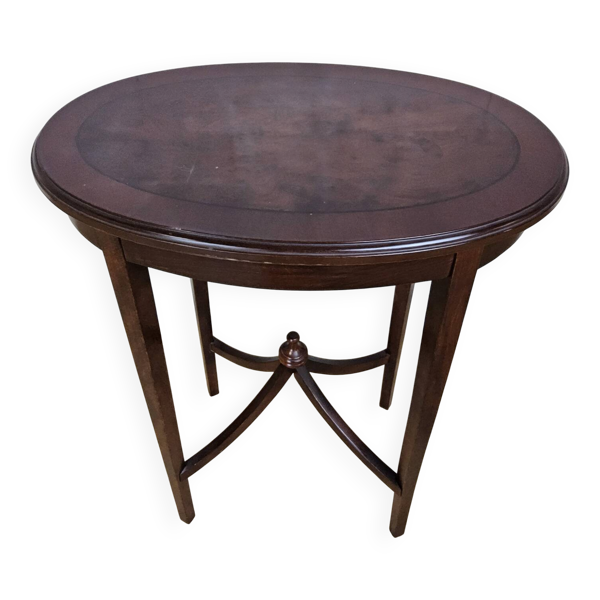 Table d'appoint / table basse en bois vintage de style édouardien