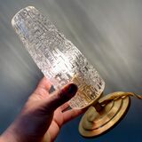 Vintage tulip table lamp in glass