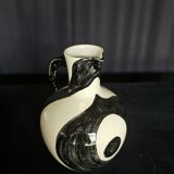 Black & white ceramic pitcher