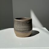 Large gray Indonesian ceramic mug