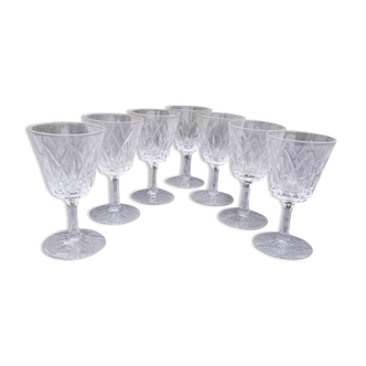 7 verres losange année 60 vintage