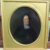 Portrait of a man prelate from the louis xiv period oil on tin end xviith century