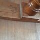 Oval side table Louis Philippe period walnut and walnut bramble, tripod foot