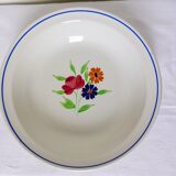 Plat de service rond et creux en porcelaine Badonviller