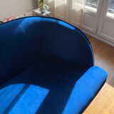 Blue velvet sofa Liu Jo - pebble model