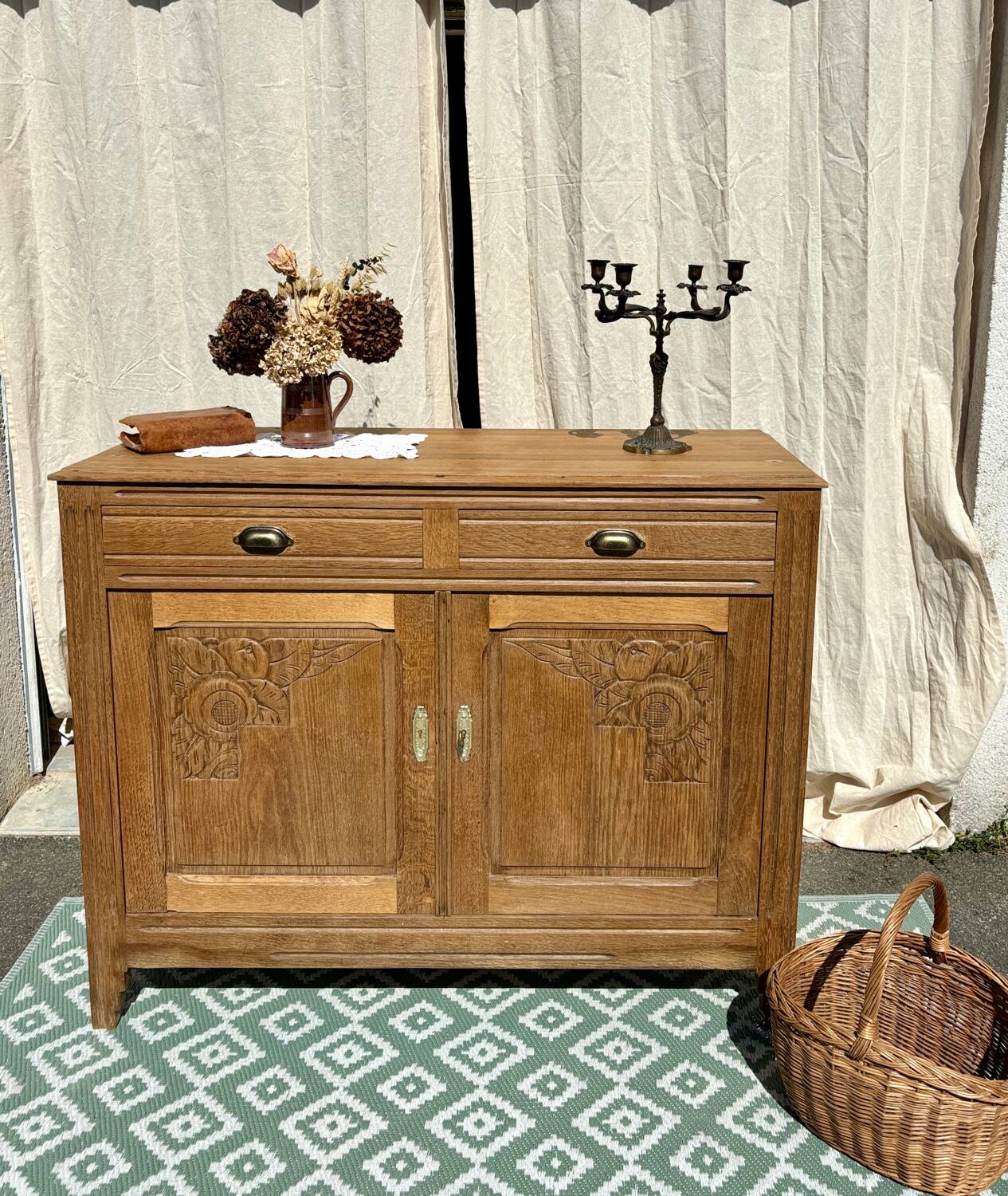 Art Deco oak sideboard