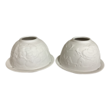 Pair of Christmas candle holders