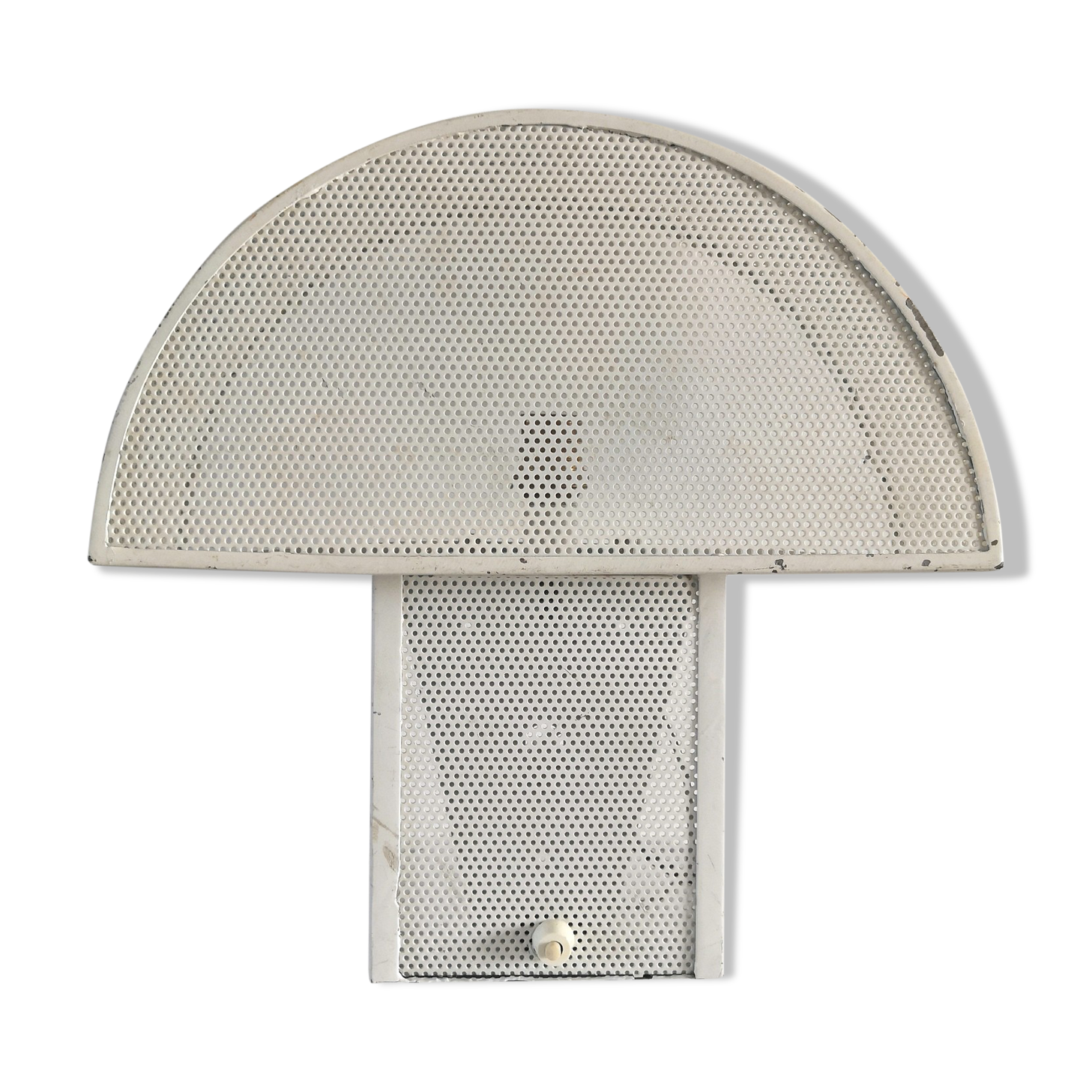 Mushroom wall lamp in perforated metal design 60s