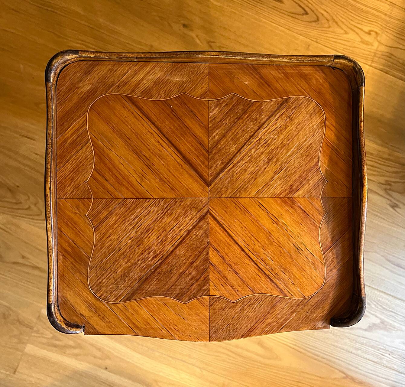 Inlaid bedside table