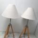 Paire de lampe de chevet trépied