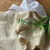 Verres alsaciens en verre fin ciselés