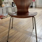Set of 4 chairs by Fritz Hansen - Arne Jacobsen - vintage Scandinavian