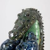 Valérie Courtet. Crocodile carrying hippos. Contemporary.