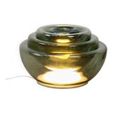 Lampe de table vintage italienne Cascade en verre fumé, années 1970