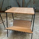 Pair of Raoul Guys Wicker Magazine Racks Circa 195