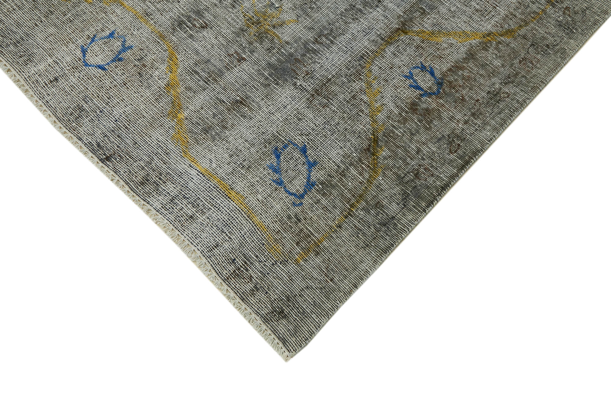 Handmade oriental 1980s 268 cm x 365 cm grey wool carpet