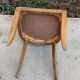 6 Italian Scandinavian style dining chairs from the 1950s in wood and leather.