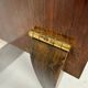 Antique art deco sideboard from the 1930s with veneered wood and bronze insert