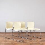 SM400K White Swing Chair by Gerd Lange for Drabert, Set of 4, 1980s