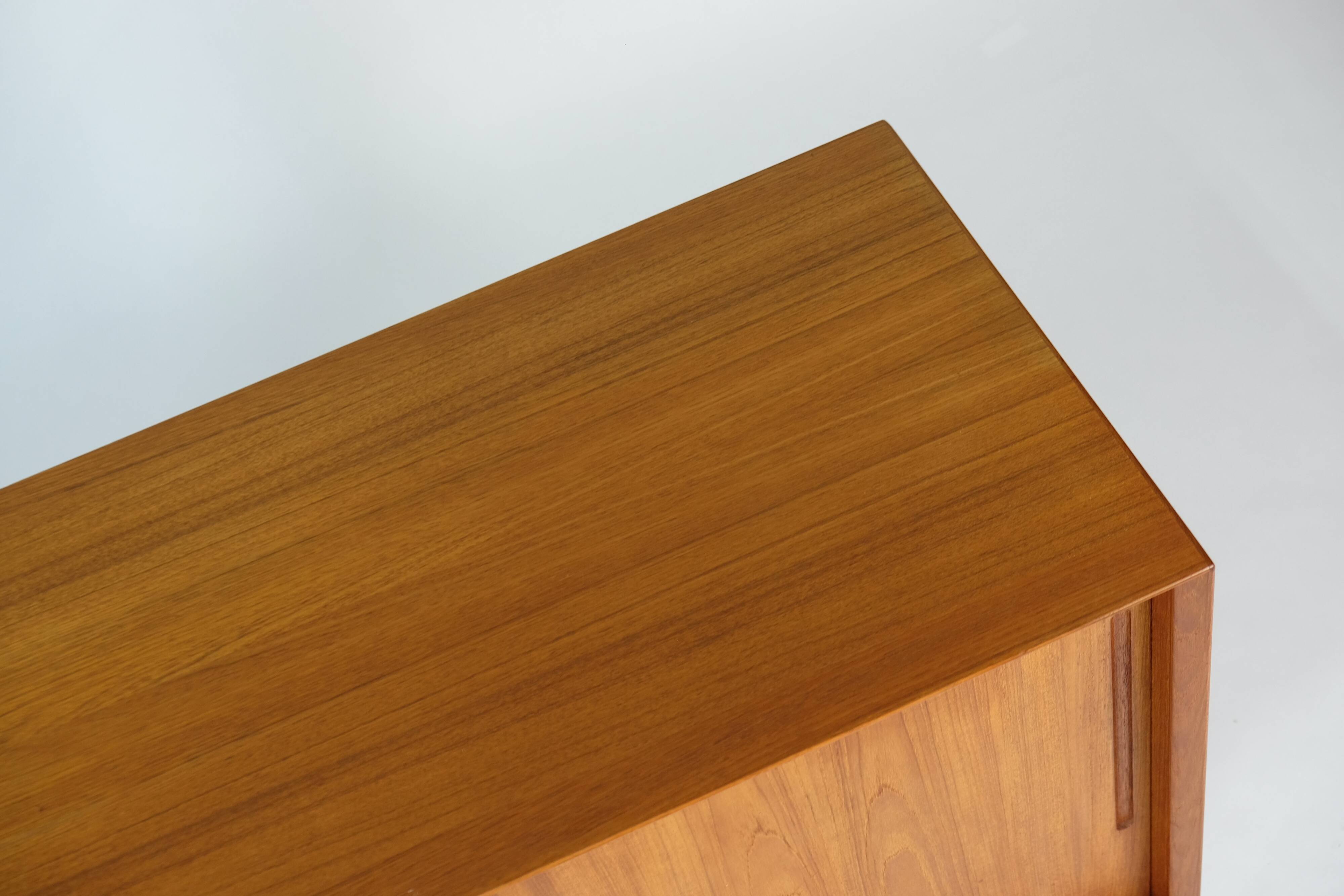 Vintage Danish Design Teak Kommode Sideboard by Christian Linneberg 1960s  Mid-Century