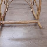 Rotin and bamboo rocking-chair