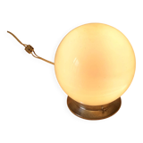 1940s ceiling light, white opaline globe