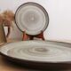 8 flat plates in vintage ceramic