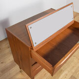 Mid-century teak dresser with dressing table, Denmark, 1960s