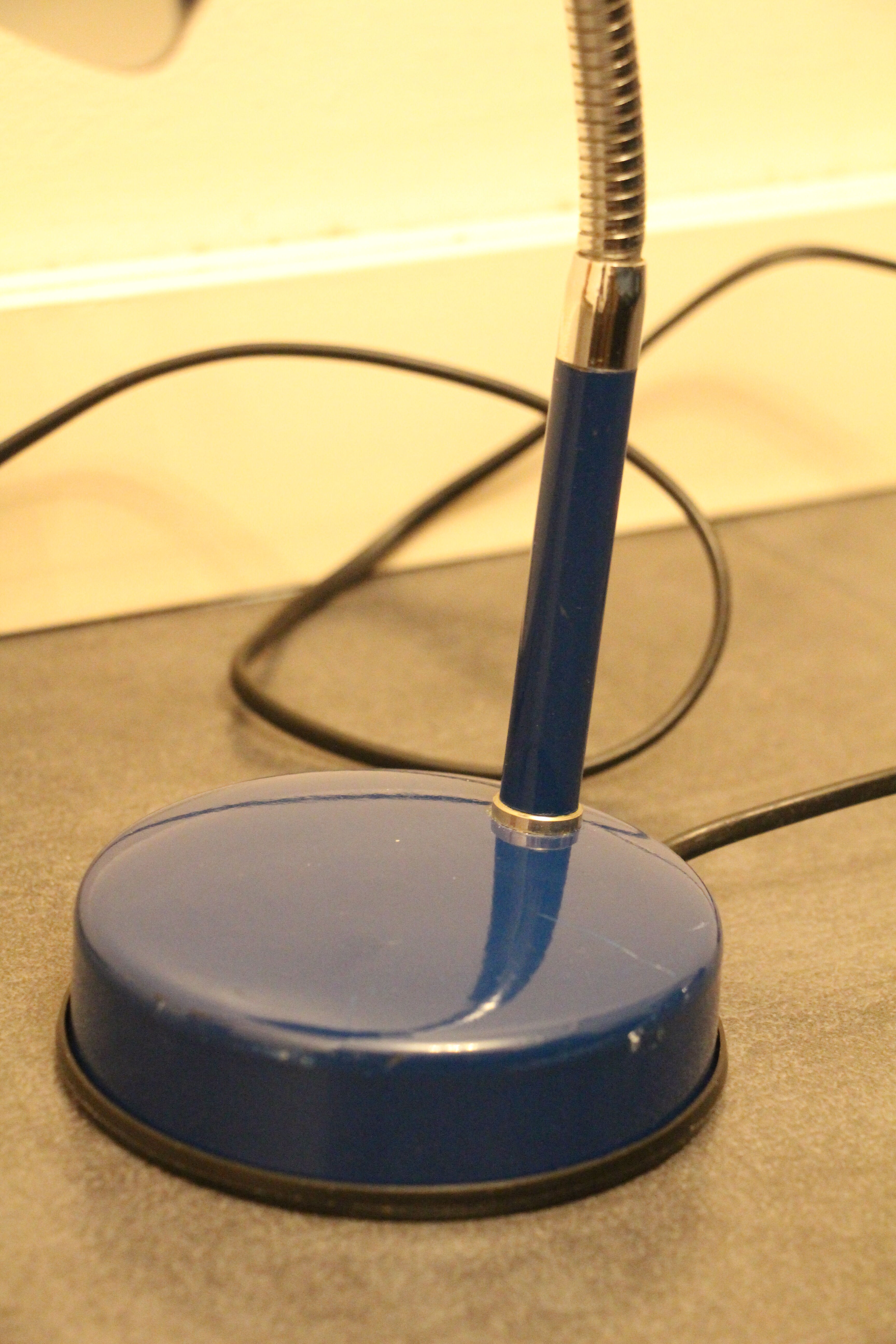70's petrol blue veb narva desk lamp