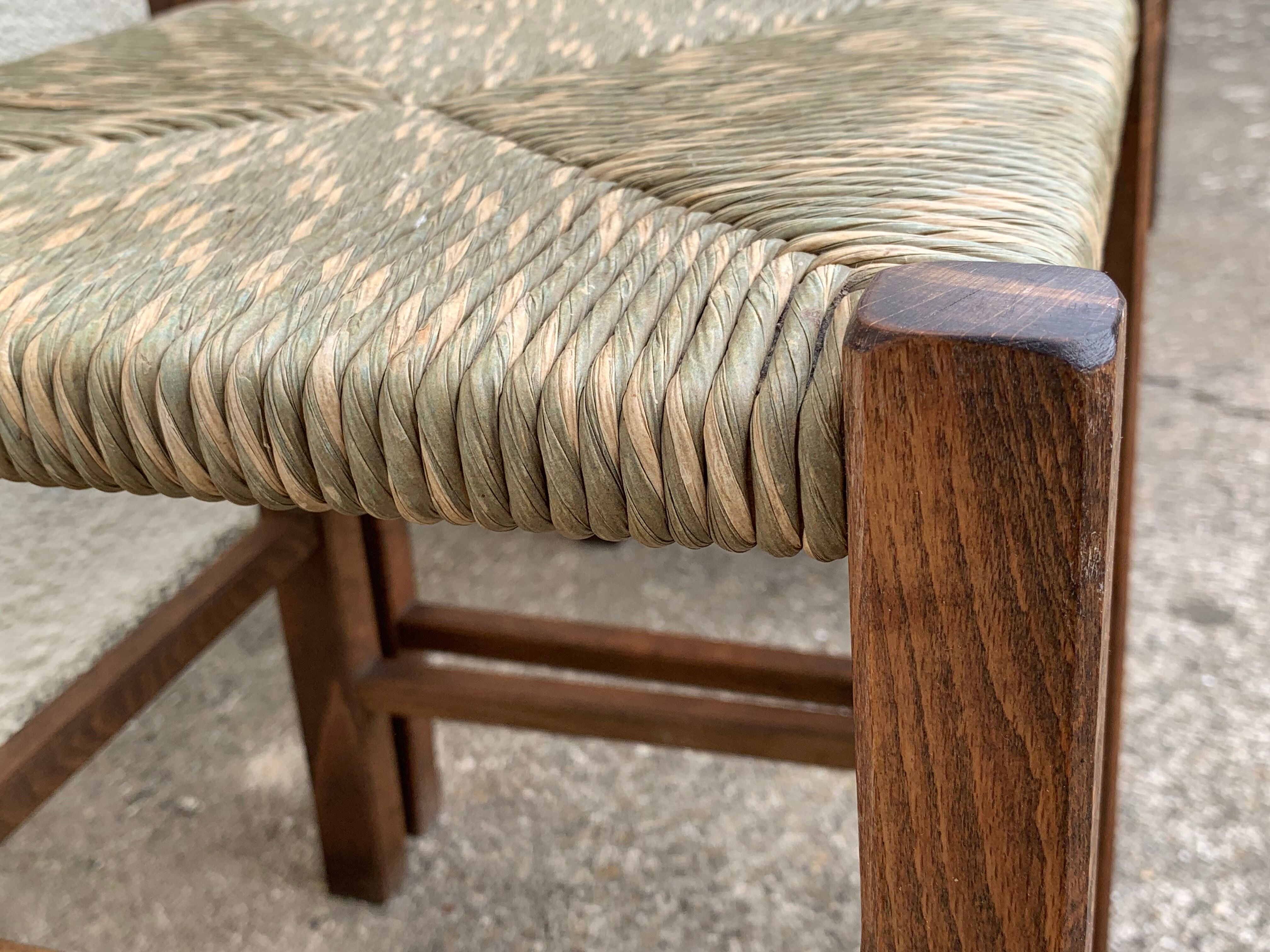 Two-tone straw chairs 1950