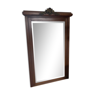 Miroir ancien bois et décor