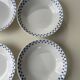 6 “checkerboard” soup plates Moulin des Loups