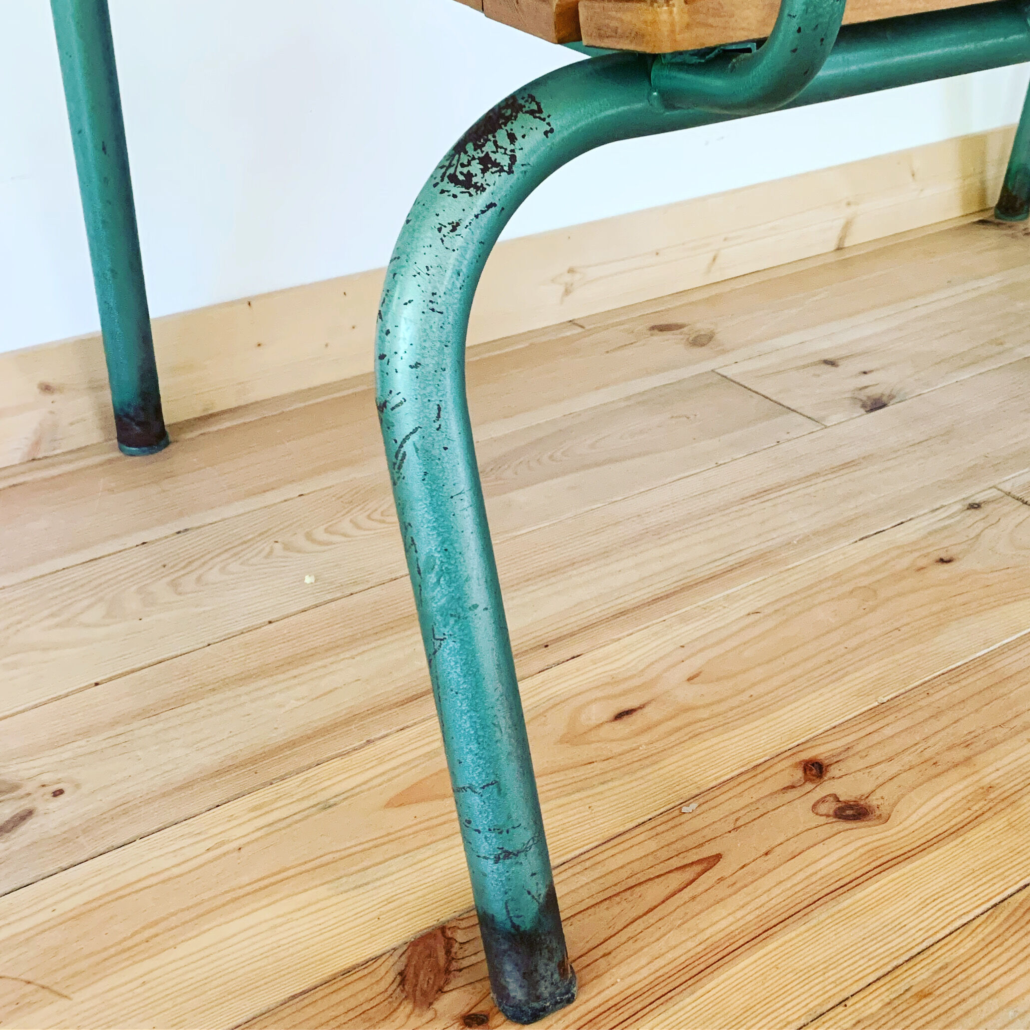Double school desk from the 1950s