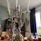 Putti candelabra 4 candles louis xvi style design pieces late 20th century. signed