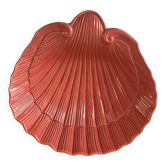 Grand plat Coquillage rose Made in Italy vintage