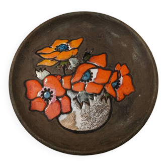 Decorative ceramic plate handmade country decoration