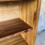 Vintage wall shelf with plexiglass sliding doors