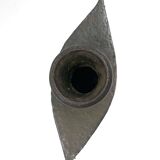 Dark green brutalist ceramic vase, Italy 1980s