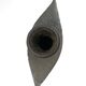 Vase en céramique brutaliste vert foncé, Italie années 1980